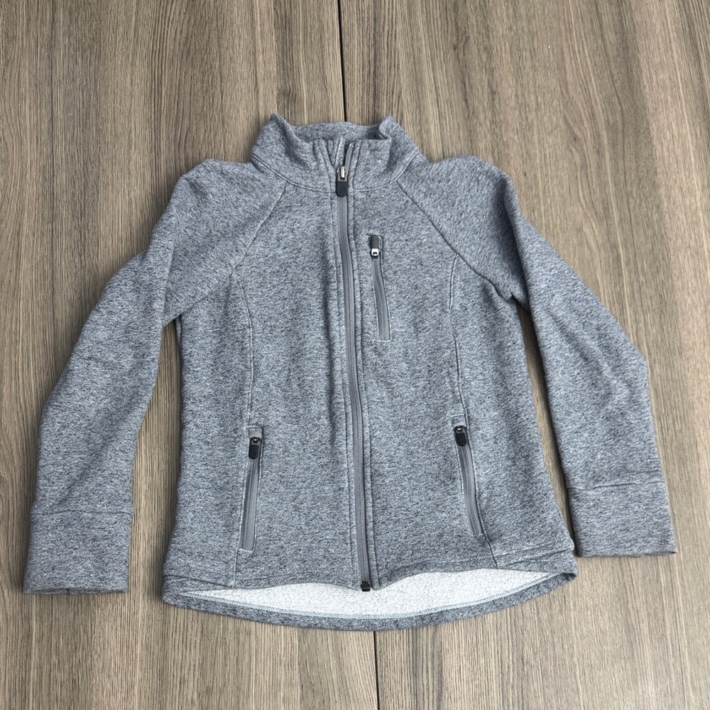 Zella Girls Full Zip Jacket – Size S (7/8) – Gray Heather EUC